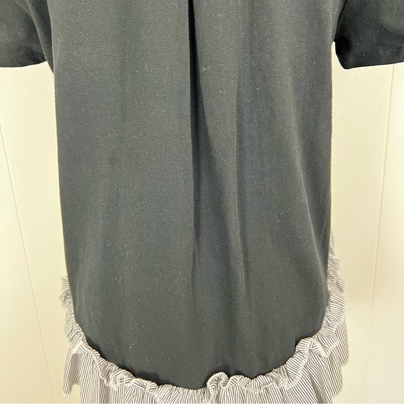NICOLE MILLER NEW YOURK Super Cute High/ Low Ruffled Hem Short Sleeve Shirt - Picture 8 of 11